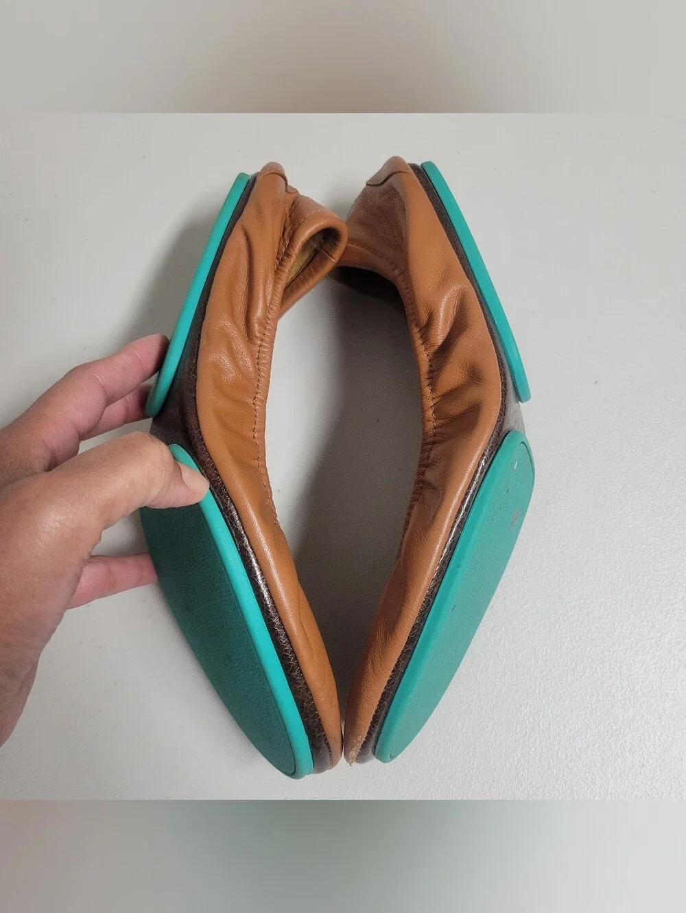 Teiks By Gravielli Foldable Ballet Flats Size 9 In Chesnut Color.